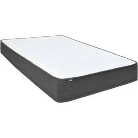 vidaXL Boxspringbett Dunkelgrau Stoff 140x200 cm