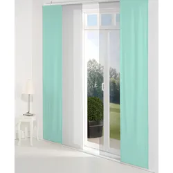 Schiebegardine WIRTH "Peschiera" Gr. 3, grün, B:60cm H:225cm, Polyester, Seide, Gardinen