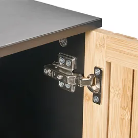 Beliani Badezimmerschrank Miscanti 30 x 90 cm Braun/Bronze