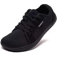 HOBIBEAR Unisex Breite Barfuss Schuhe Damen Herren Barfußschuhe Minimalistische Outdoor Trail Running Walking Schuhe(Schwarz,EU 39) - 39 EU Weit
