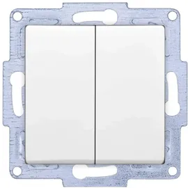 Günsan Gunsan VISAGE + MODERNA Modul 2-fach Schalter Serienschalter Weiss