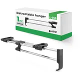 ATM Ausziehbarer Kleiderstab WM-141 – Schrankauszug für Kleiderschrank & Garderobe, Stahl, bis 6 kg, L-250mm Chrom Glänzend, Kleiderstange ausziehbar
