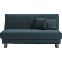 Ell + Ell Schlafsofa »Enny Liegefläche Breite 155 cm, Liegehöhe 45 cm, Füße alufarben, Rückenlehne wahlweise mit Relaxfunktion blau