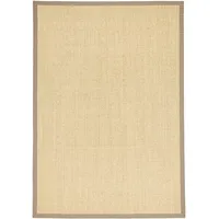 Pergamon Sisalteppich Natura Klassisch mit Bordüre Creme, Taupe, 150x150cm
