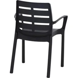 PROGARDEN Borneo Stapelsessel 60,5 x 54 x 82 cm anthrazit