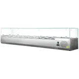 Skyrainbow Kühlaufsatzvitrine GN 1/4, 120 x 34, Glasaufsatz