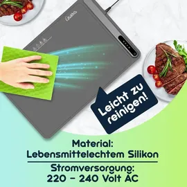 casativo Warmhalteplatte, Speisewärmer, Grau, Schwarz