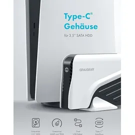 GRAUGEAR G-3501-A-10G 4 TB USB-C/USB-A Weiss