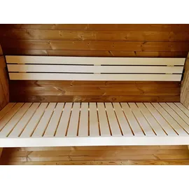 sentiotec Kaski 240 View Canopy Fasssauna Außensauna Gartensauna aus Thermo-Kiefer Ø 220 x 240 cm