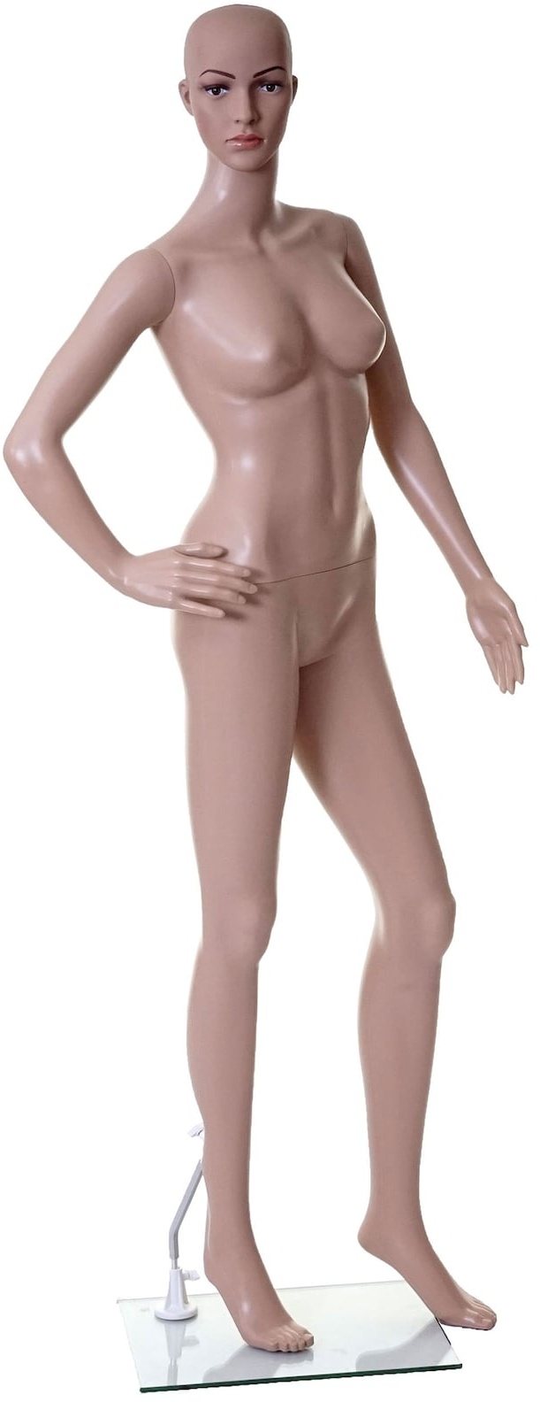 Schaufensterpuppe MCW-E37, weiblich Frau Schaufensterfigur Puppe Mannequin Schneiderpuppe, lebensgroß beweglich 175cm