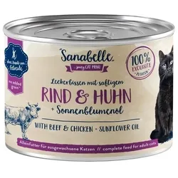 SANABELLE Beef & Chicken 400 g Nassfutter für ausgewachsene Katzen