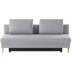 Schlafsofa mit Schlaffunktion Genua ¦ grau ¦ Maße (cm): B: 205 H: 89 T: 104