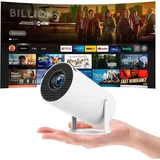 Mini-Projektor, tragbarer 4K-Videoprojektor, WiFi 6, Android 11, 1080P Full HD, unterstützt für Telefon/PC/Laptop/Stick, HDMI-Heimkino, 180°-Drehung