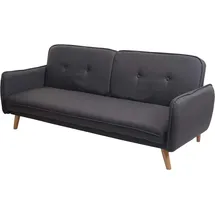 MCW Schlafsofa MCW-J18, Couch Klappsofa Gästebett Bettsofa, Schlaffunktion Stoff/Textil 185cm ~ anthrazit-grau