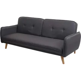 MCW Schlafsofa MCW-J18, Couch Klappsofa Gästebett Bettsofa, Schlaffunktion Stoff/Textil 185cm ~ anthrazit-grau