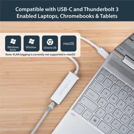 Startech StarTech.com USB-C-auf-Gigabit-Netzwerkadapter - Silber