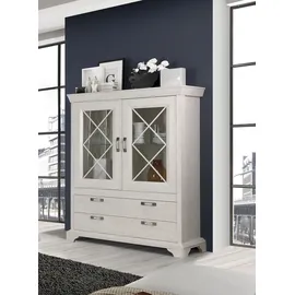 Forte Highboard 123 x 162,3 x 48,2 cm Weiß