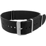 Vostok Europe Anchar Textilarmband / 24 mm/Schwarz/Schließe mattiert TB-BK