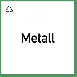 Wertstoffkennzeichnung "Metall", Folie, 300x300 mm
