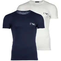 Emporio Armani Herren 2-Pack Crew Neck T-Shirt, mit Label-Print