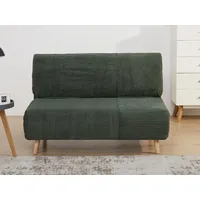 vente-unique Schlafsofa 2-Sitzer - Cord - Dunkelgrün - PALULA
