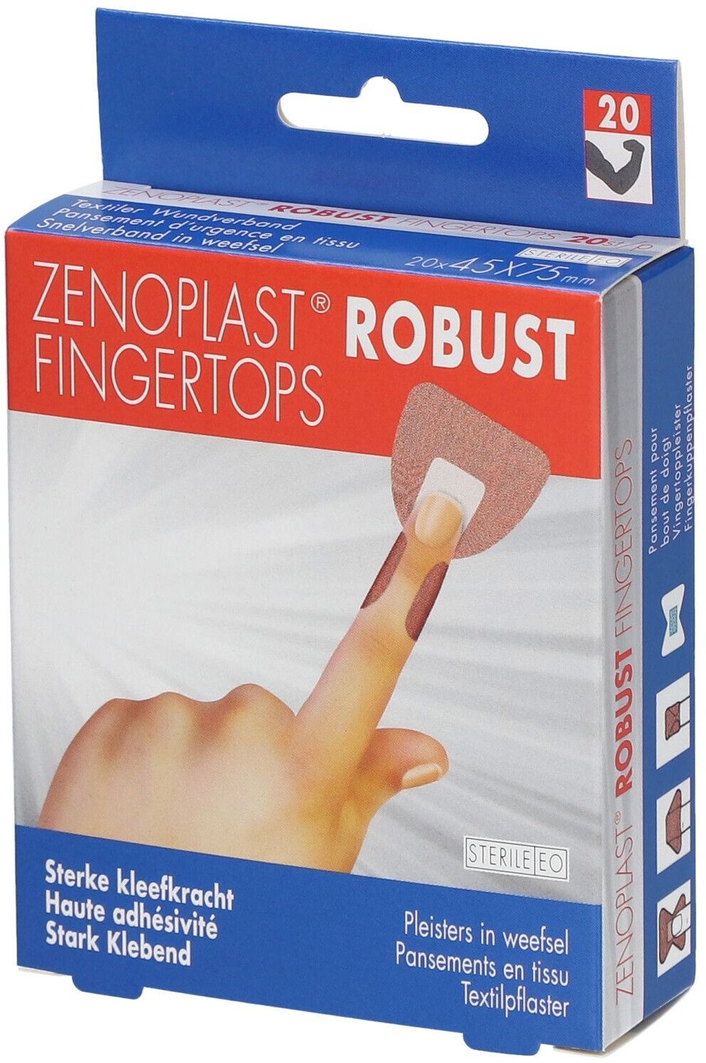 Zenoplast Robust Strips Fingertops 20 pc(s) pansement(s)