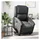 vidaXL Massagesessel mit Aufstehhilfe Leder 86,5 x 99,5 x 0 cm Schwarz