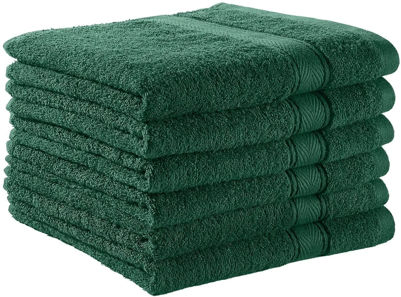 BettwarenShop Handtuch Serie Essential Handtuch 6er Pack 50x100 cm | tanne - grün