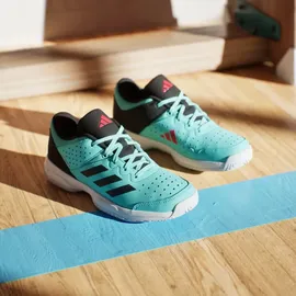 adidas Kinder Handballschuhe Court Stabil, Größe 37 1⁄3 in Blau FLAAQU/CBLACK/FTWWHT