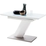 MCA Furniture Galina Säulenausziehtisch Edelstahl/Holzwerkstoff | Silber
