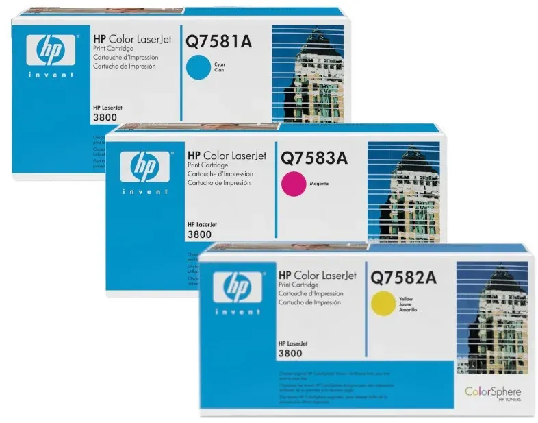 3x Original HP Toner 503A Q7581/2/3A LaserJet CP 3505 3800 - neu umverpackt