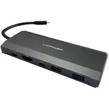 LC-POWER LC-HUB-C-MULTI-7-M2 USB-C auf 2xUSB-A/2xUSB-C/HDMI | USB 3.0-Ports | HDMI-Port | USB-C Power Delivery