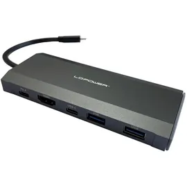 LC-POWER LC-HUB-C-MULTI-7-M2 USB-C auf 2xUSB-A/2xUSB-C/HDMI | USB 3.0-Ports | HDMI-Port | USB-C Power Delivery