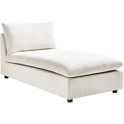 Chaiselongue VIZILLE Stoff Cremeweiß