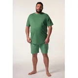 Men Plus by Happy Size Schlafanzug gemustertes T-Shirt Shorts Grün XXL