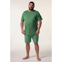 Men Plus by Happy Size Schlafanzug gemustertes T-Shirt Shorts Grün XXL