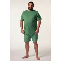 Men Plus by Happy Size Schlafanzug gemustertes T-Shirt Shorts Grün XXL