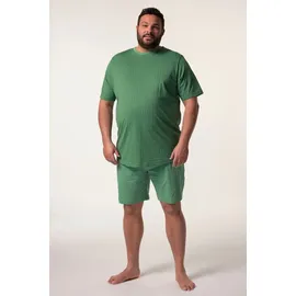 Men Plus by Happy Size Schlafanzug gemustertes T-Shirt Shorts Grün XXL