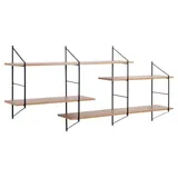 ac-design Belfast Wandregal 191 x 26 x 0 cm Braun