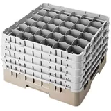 Cambro Voetglazenkorf m/5 opzetstukken 500x500 H 308mm max 257mm 36 comp. 36S958-184 Beige