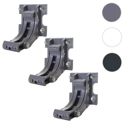 3er-Set Wandhalterung f√or Markise T124, Wandkonsole Wandmontage Adapter ~ grau