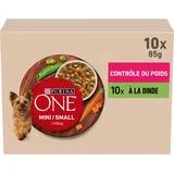 Purina 85g PURINA ONE Mini Adult Weight Control Truthahn Hundefutter nass