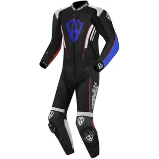 Arlen Ness Motorradkombi Losail 2-Teiler Lederkombi protektoren blau|rot|schwarz 50