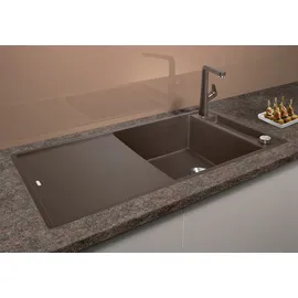 Blanco Axia III XL 6 S-F rechts Flächenbündig granit schwarz Handbetätigung 990 x 500 mm