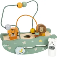 Small Foot Company Motorikschleife mit Wippe Safari Mehrfarbig