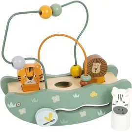Small Foot Company Motorikschleife mit Wippe Safari Mehrfarbig