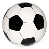 alles-meine.de GmbH große Spardose - Fußball/Ball - weiß & schwarz - stabile Sparbüchse aus Porzellan/Keramik - Sparschwein - Fußball Mannschaft - für Kinder & Erwachsene..