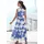 VIVANCE Maxikleid Blau/Creme Bedruckt 46