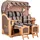 Mr. Deko Strandkorb Düne Grande Bullauge Teak PE Grey Dessin 583