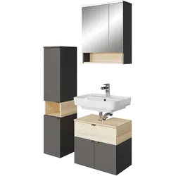 Badmöbel-Set SAPHIR "Quickset 394", grau, Kastenmöbel-Sets
